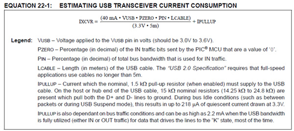 Estimating USB transceiver current consumption The power consumed by a USB transceiver